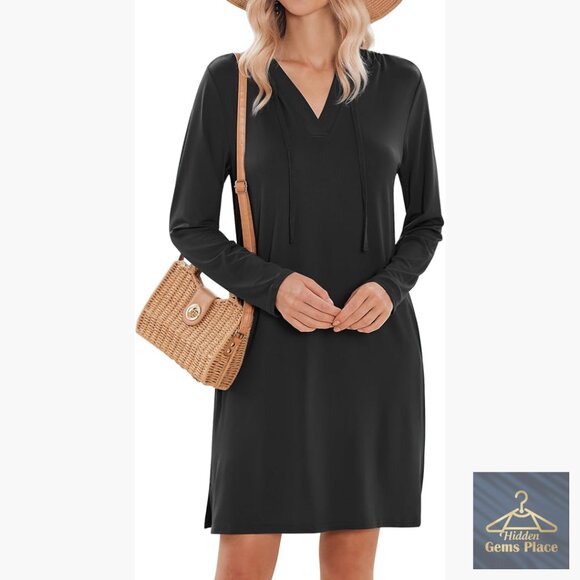 Dresses & Skirts - UPF 50+ Long Sleeve Hooded Dress Lightweight Athletic Sun Protection